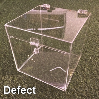 【Clear Stock】Transparent Clear Acrylic Donation Box Money Bank Box（Defect）