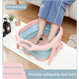 Portable Foot Basin Collapsible Foot Washing Basin Foot Spa Bucket Pedicure Bath Soaking Tub Travel Foldable Wash Basin