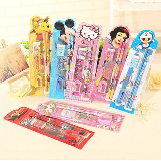 5 In 1 Frozen Stationery Set Kids Girls Pencils+Ruler+Eraser+Sharpener Box Gift
