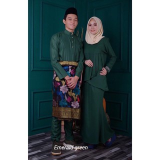 Baju Melayu & Baju kurung Emerald Green Dewasa dan Kanak-Kanak (Ready Stock)