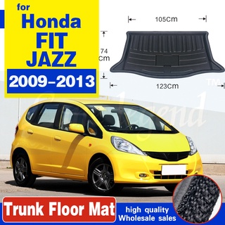 (borongwell)Car Rear Boot Cargo Liner Trunk Floor Mat Carpets Tray Mats Luggage Pad Carpet For Honda Fit / Jazz 2009 2010 2011 2012 2013 Mk2
