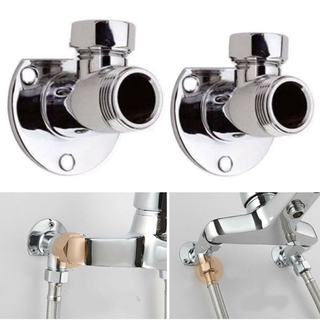 2pcs Shower Bar Valve Taps silver External Pipe Work Wall Mount Elbows Chrome bathroom supplies Pipe centre measurements can be variable