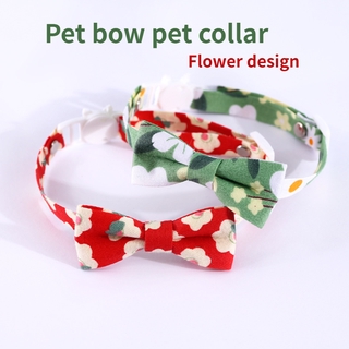 Pet bow small flower daisy adjustable collar cat dog bow tie safety buckle Necklace accessories
