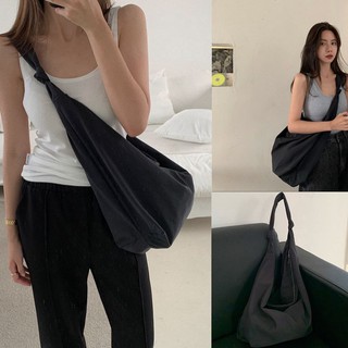 Korean Fashion Women Casual Zipper Sling Bag Female Simple Large-capacity Canvas Shoulder Bag