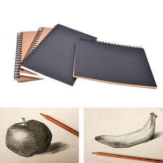 WHSG Reeves Retro Spiral Bound Coil Sketch Book Blank Notebook Kraft