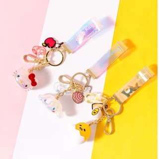 [NEW!] MINISO X Sanrio My Melody Hello Kitty Gudetama Cinnamoroll Holographic Acrylic Keychain