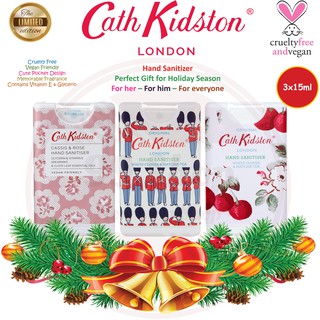 CATH KIDSTON LONDON Limited Edition Perfect Cute Gift Christmas Hand Sanitizer Spray Pocket Size 15ml (Bundle of 3)