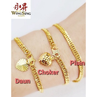 Wing Sing 916 Gold Centi Bracelet / Adult Gold Centi Hand Chain 916