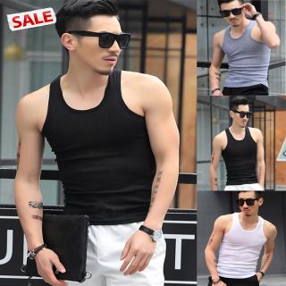【✨Available❗❗ HOT SALE-✨】Men Fashion Summer Solid Color Sleeveless Vest Shirt for Gym Fitness Sports