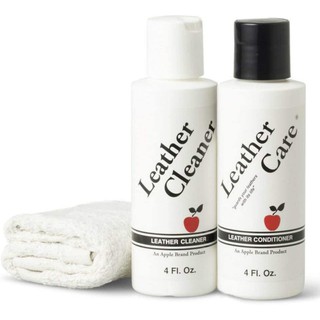 Apple Brand Leather Cleaner & Conditioner Kit - For Use On Leather Purses, Handbags, Shoes, Boots & Accessories - Safe On All Colors