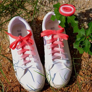 1PAIR Canvas Sports Flat Strings Candy Color Shoelaces Gradient Shoe Laces