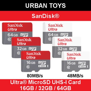 Original Sandisk Ultra MicroSD 16GB/32GB/64GB 48MB/S - 16GB/32GB/64GB 80MB/S