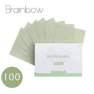 Brainbow 100pcs/pack Portable Facial Absorbent Paper Oil Control Wipes Absorbing Sheet Matcha Oily Face Tissue