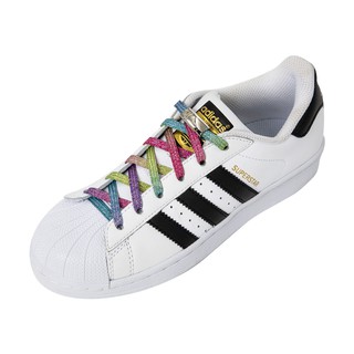 ready stock_Lazy Shoelace Female Elastic Magnetic Buckle Elastic Free Flat Free Tied Sports White Shoes Ins Tide Color C