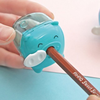 1Pc Cute Animal Pig Sweet Candy Colored Pencil Sharpener Kids School Stationery