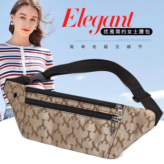 Fashionable All-Match Waist Bag Thin Style Multi-Layer Sports Waistpack Korean Version Simple Oxford Cloth Chest Leisure Travel