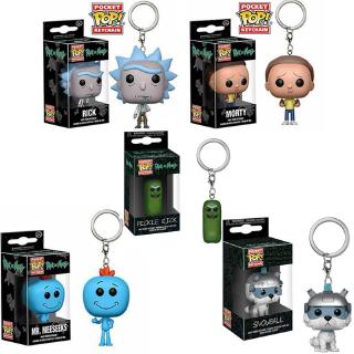 POP KEYCHAIN Rick and Morty & Snowball Pickle Pocket Figures Collection Model Toys