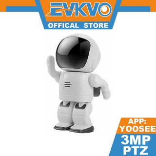 EVKVO - YOOSEE APP 3MP Robot Hidden Camera Wireless WIFI PTZ IP Camera CCTV Security Camera Surveillance Spy Camera