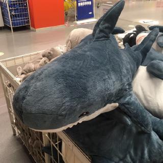 80cm/100cm Ikea Ikea Big Shark Pillow Doll Plush Toy Doll