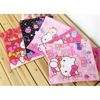 HELLO KITTY DRAWSTRING BAG WITH HANDLE*DOCUMENT*A4*SCHOOL*SHOES*STATIONERY
