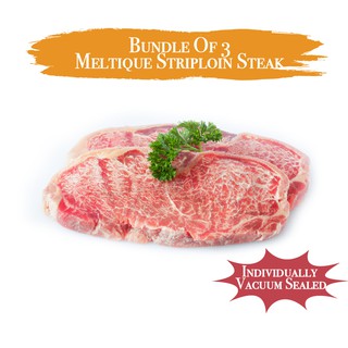 [Tasty Food Affair] Bundle of 3 Marbled Meltique Striploin Steak