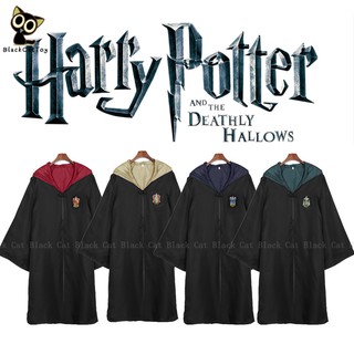 Harry Potter Costume Dress Gryffindor Robe Slytherin Hufflepuff Cloak Cosplay Prop