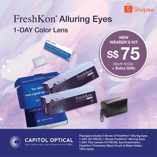 FreshKon® Alluring Eyes 1-DAY Color Lens New Wearer's Kit