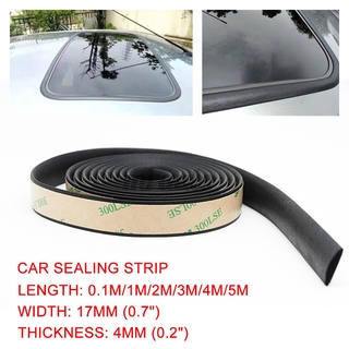 Car Door Seal Strip Window Sealing Strip Soundproof Front And Rear Windshield Roof Water-Proof Rubber Strip Rainproof Sunroof