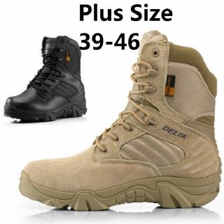 Men Outdoor Desert Boots Mountain Safety Ankle Boats Hiking Trekking Work Shoes Leather Boots