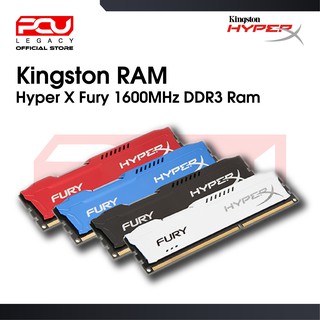 Kingston HyperX Fury Red Blue White Black 8GB DDR3 1600 MHz DIMM PC Desktop Ram CL10 HX316C10F/8