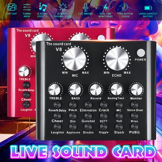 *Ready Stock* USB Live Sound Card Webcast Headset Microphone for Phone Computer PC Original