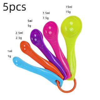 5pc Colorful Kitchen Measuring Spoons Set Spoon Cup Baking Utensil Set Kit