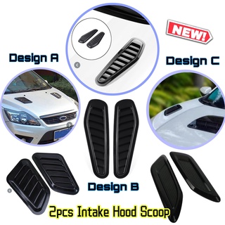 [Shop Malaysia] 【Ready Stock】1Pair Car Decorative Air Flow Intake Scoop Turbo Bonnet Vent Cover Hood Fender