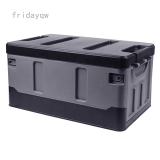 Fridayqw 56L Multipurpose Container Foldable Car Trunk Boot Organizer Vehicle Trunk Plastic Storage box trap