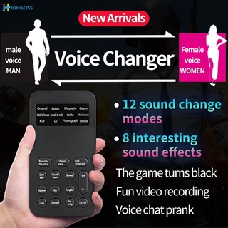 【Ready Stock】 Voice Changer Microphone Mini Sound Card 12 Sound Change Modes for Phone Computer PC Game Machine 【New】