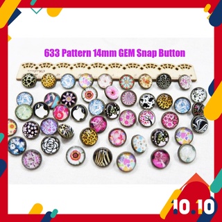[Shop Malaysia] 633 Pattern Gem Snap Button