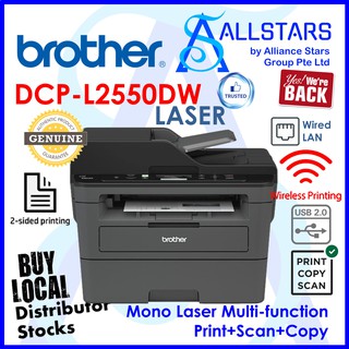 Brother DCP-L2550DW Laser Printer 3-in-1 Monochrome Laser Multi-Function Centre with Automatic 2-sided Printing and WL