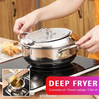 Home Multifunctional Cooking Tools Electric Stainless Steel With Lid Fried Chicken Oil Cylinder Tempura Deep Fryer