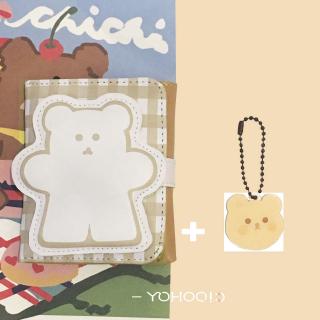 Pu card bag 2020 nwe Original bear wallet chic Japanese and Korean three fold cartoon short women's zero wallet