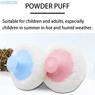 4pcs Baby Soft Body Talcum Powder Puff with Short Handle Plastic Cosmetic Villus Puff Sponge