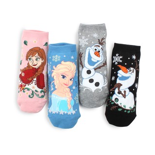 (4 Pairs) Disney Frozen Socks Elsa Princess Olaf WC14