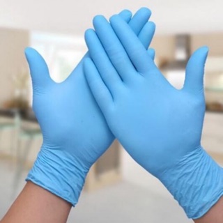 [Shop Malaysia] 100PCS Disposable Nitrile Gloves Thin Film Latex Thicken Hand Protection Glove
