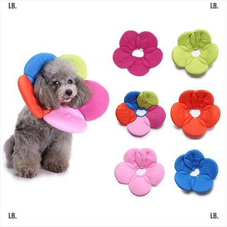 LB❀Pets Flower Recovery Collar Dog Cat Soft Cone Anti-bite Collar