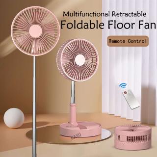 Multifunctional Retractable Portable USB Foldable Floor Mini Fan Freestanding Pedestal Cooling Fan Cooler Office Desktop Telescopic Remote Control Fans