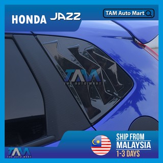 Honda Jazz / Fit GK (2014 - 2021) Window Triangle Black Cover Carbon Fiber Decoration TAM Auto Mart Car Acccessories