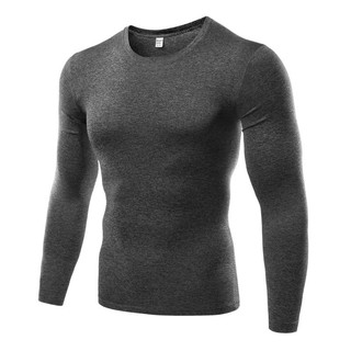 Mens Gym Compression Under Base Tops Long Sleeve T-Shirts