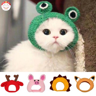 ✂GT⁂ Hand Knitted Pet Hats Cartoon Shaped Warm Cat Dog Cap Festival Party Accessories