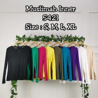 [Shop Malaysia] Emily Fesyen 5421 Muslimah Inner & Long Sleeve Shirt (Size S - Xl)