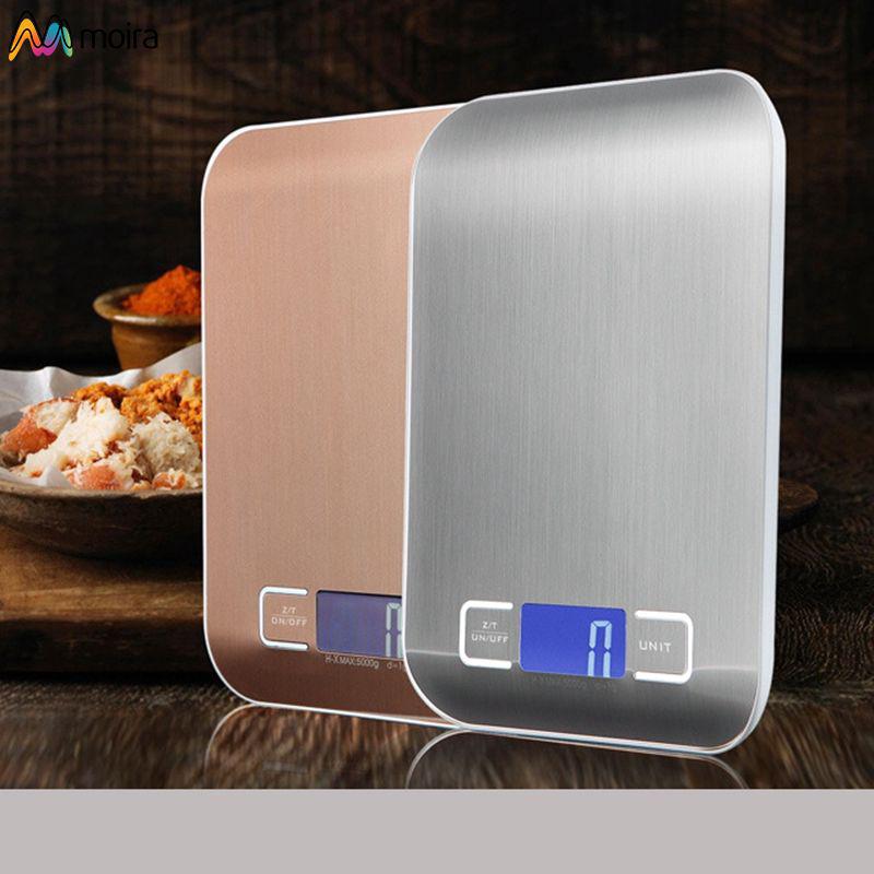 ✔ 10kg 5kg Stainless Steel Electronic Kitchen Food Weighing Postal Scales Moira