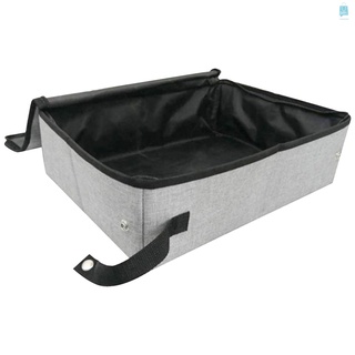 [VOICE STOCK]Travel Cat Litter Box Portable Cat Litter Box with Lid Collapsible Waterproof for Outdoor Travel